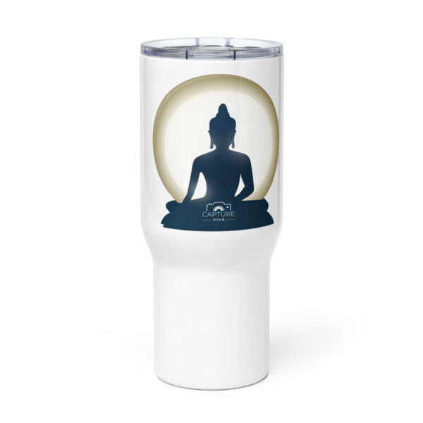 Buddha Travel mug with a handle - Image 2